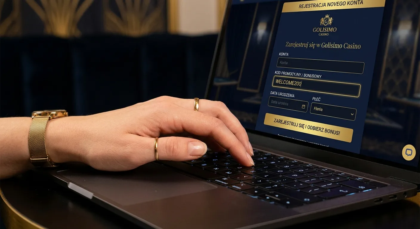Wpisywanie kodu promocyjnego w formularzu rejestracji